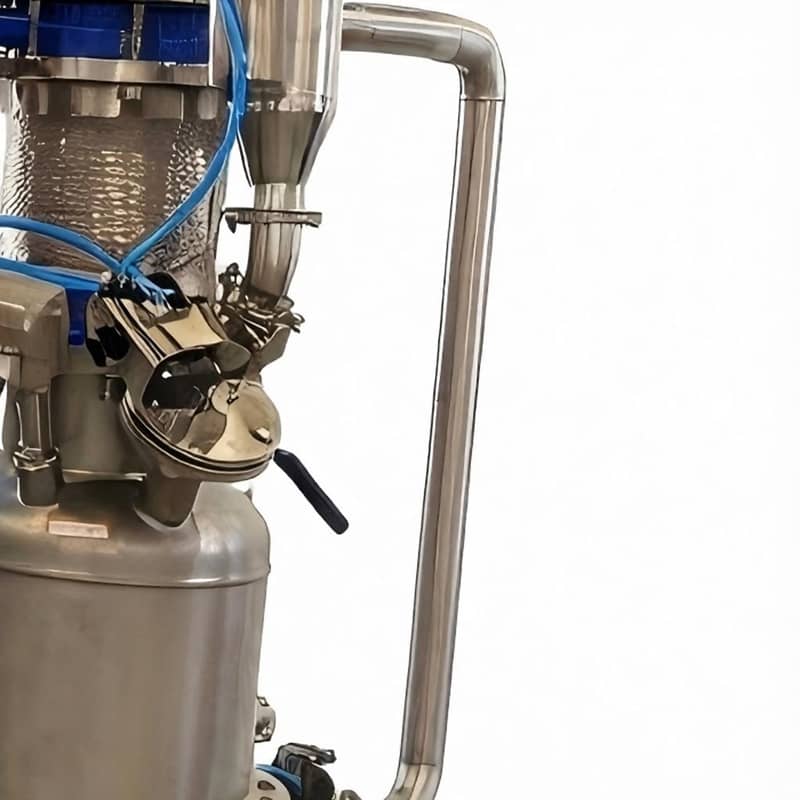 Dense-phase pneumatic conveying positive pressure tank conveyor